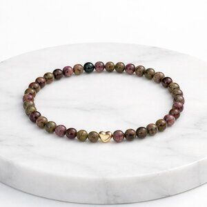 Natural Atlantisite Stichtite in Serpentine Stone Stretch Bracelet 6mm Beads